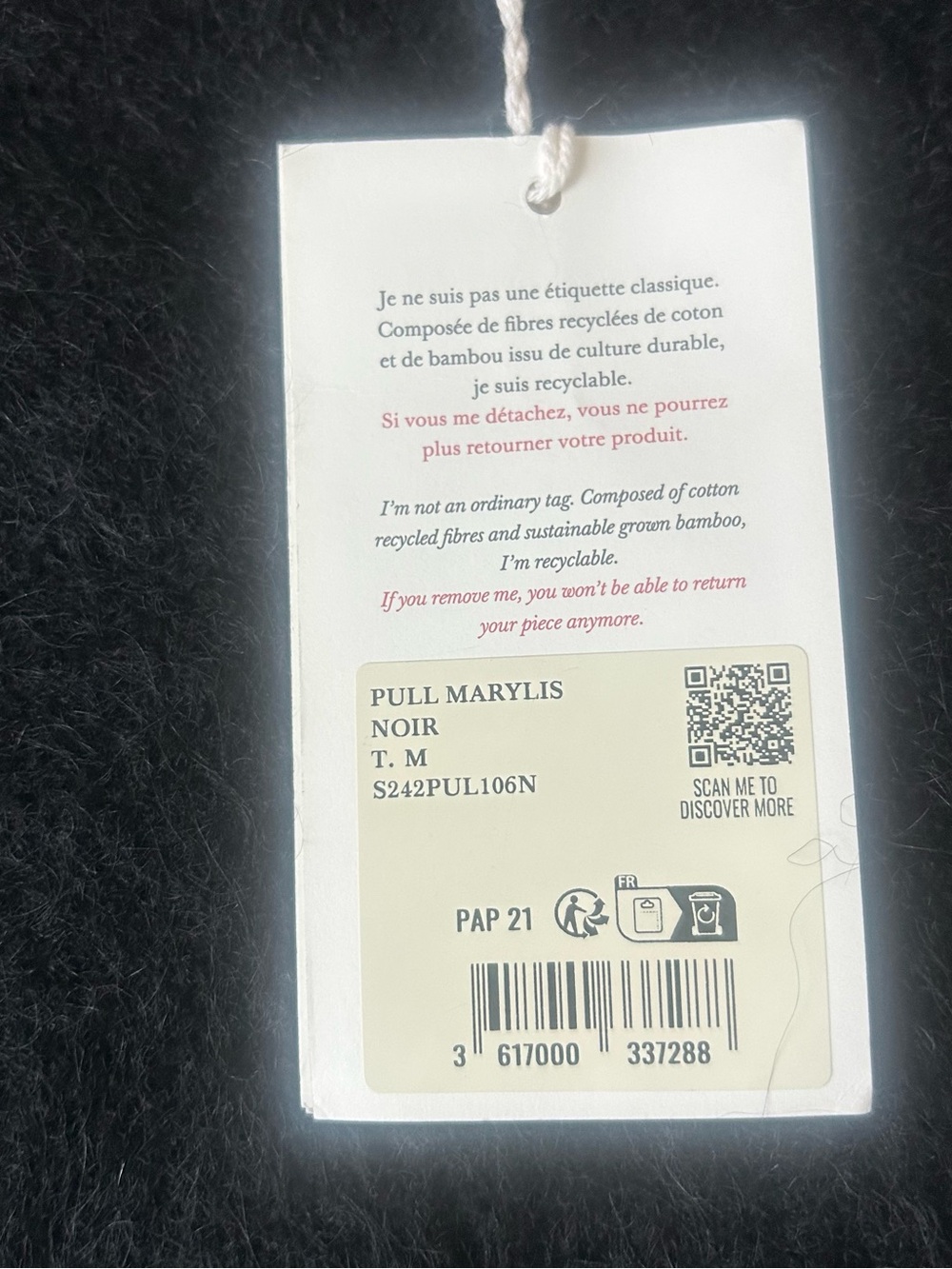 Sezane Marylis Jumper in Noir - Picture 5 of 5
